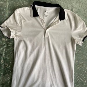 Armani Exchange White Polo